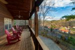 Multi-Level Deck with Amazing Views of Downtown Helen